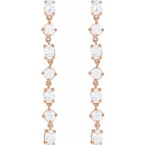 1 1/5 ct Lab-Grown Diamond 7-Stone Dangle Earrings