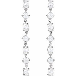 1 1/5 ct Lab-Grown Diamond 7-Stone Dangle Earrings