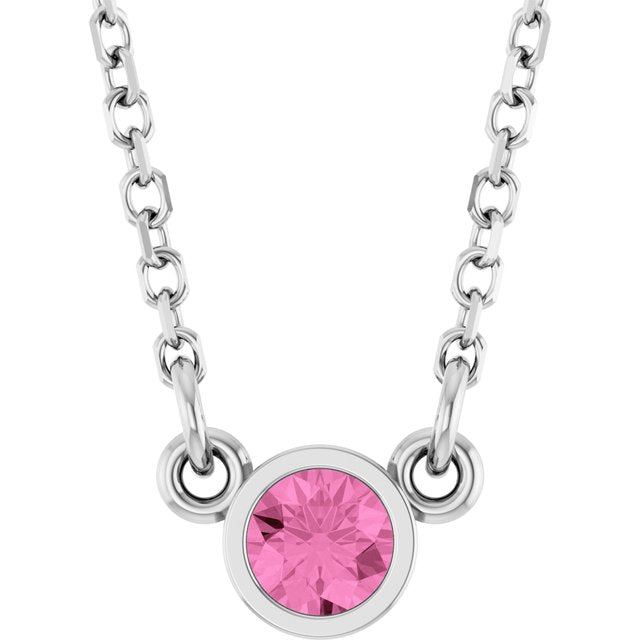 14k-white-natural-pink-sapphire-solitaire-18"-necklace
