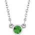 14k-white-natural-green-tourmaline-solitaire-18"-necklace
