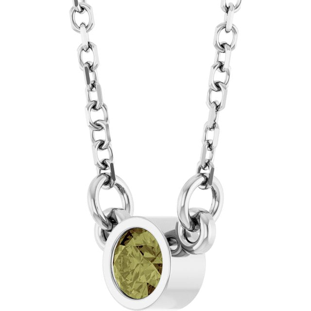 14k-white-natural-green-sapphire-solitaire-18"-necklace