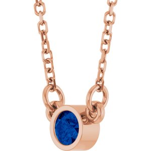 1/4 ct Diamond Bezel-Set Solitaire Birthstone Necklace