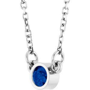 1/4 ct Diamond Bezel-Set Solitaire Birthstone Necklace