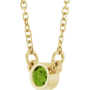 1/4 ct Diamond Bezel-Set Solitaire Birthstone Necklace