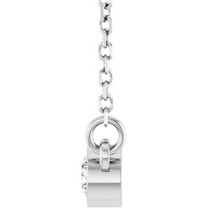 1/4 ct Diamond Bezel-Set Solitaire Birthstone Necklace