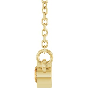 1/4 ct Diamond Bezel-Set Solitaire Birthstone Necklace