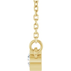1/4 ct Diamond Bezel-Set Solitaire Birthstone Necklace