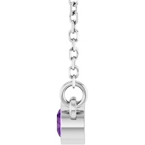 1/4 ct Diamond Bezel-Set Solitaire Birthstone Necklace