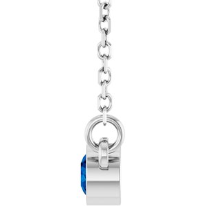 1/4 ct Diamond Bezel-Set Solitaire Birthstone Necklace