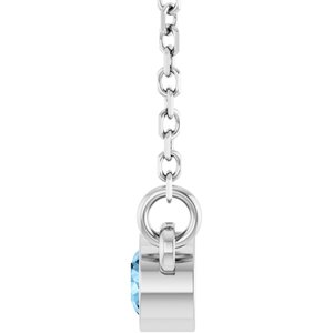 1/4 ct Diamond Bezel-Set Solitaire Birthstone Necklace