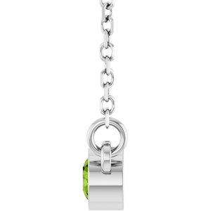1/4 ct Diamond Bezel-Set Solitaire Birthstone Necklace