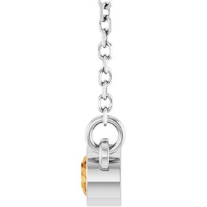 1/4 ct Diamond Bezel-Set Solitaire Birthstone Necklace