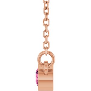 1/4 ct Diamond Bezel-Set Solitaire Birthstone Necklace