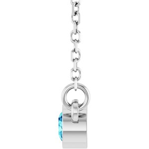 1/4 ct Diamond Bezel-Set Solitaire Birthstone Necklace