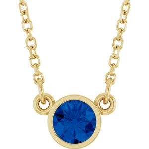 1/4 ct Diamond Bezel-Set Solitaire Birthstone Necklace