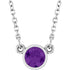 14k-white-natural-amethyst-solitaire-16"-necklace