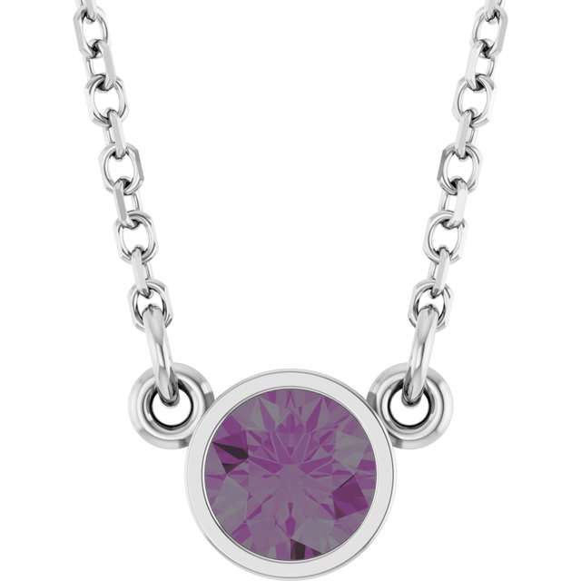 14k-white-lab-grown-alexandrite-solitaire-16"-necklace