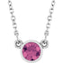 14k-white-natural-pink-tourmaline-solitaire-16"-necklace