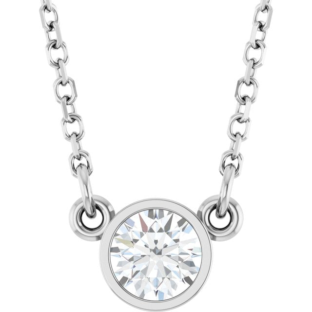 14k-white-natural-white-sapphire-solitaire-16"-necklace