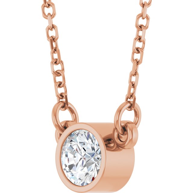 14k-rose-1/4-ct-natural-diamond-solitaire-18"-necklace