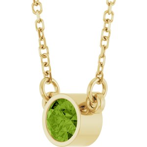 1/4 ct Diamond Bezel-Set Solitaire Birthstone Necklace