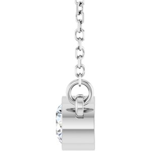 1/4 ct Diamond Bezel-Set Solitaire Birthstone Necklace