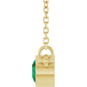 1/4 ct Diamond Bezel-Set Solitaire Birthstone Necklace