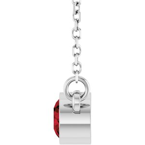 1/4 ct Diamond Bezel-Set Solitaire Birthstone Necklace