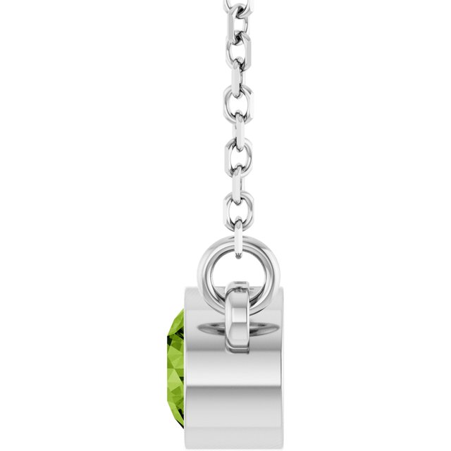 14k-white-natural-peridot-solitaire-16"-necklace