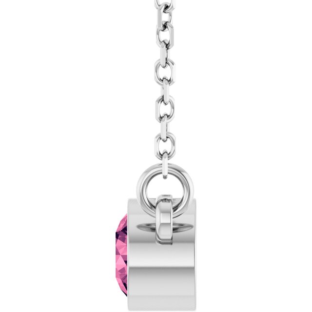 14k-white-natural-pink-tourmaline-solitaire-16"-necklace