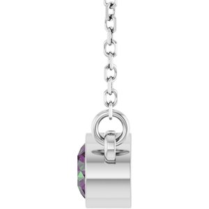 1/4 ct Diamond Bezel-Set Solitaire Birthstone Necklace