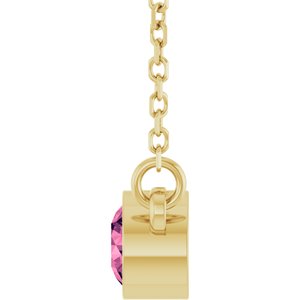 1/4 ct Diamond Bezel-Set Solitaire Birthstone Necklace