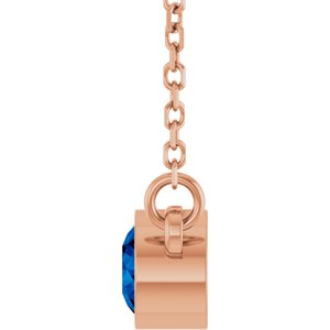 1/4 ct Diamond Bezel-Set Solitaire Birthstone Necklace