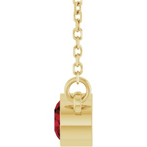 1/4 ct Diamond Bezel-Set Solitaire Birthstone Necklace