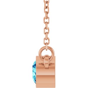 1/4 ct Diamond Bezel-Set Solitaire Birthstone Necklace