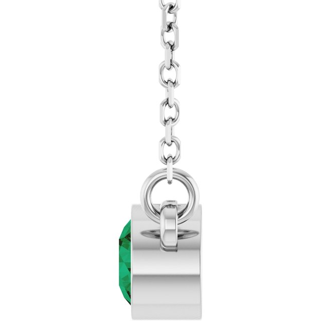 14k-white-lab-grown-emerald-solitaire-16"-necklace