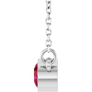 1/4 ct Diamond Bezel-Set Solitaire Birthstone Necklace