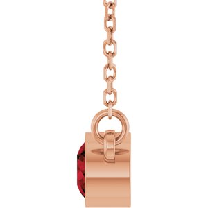 1/4 ct Diamond Bezel-Set Solitaire Birthstone Necklace