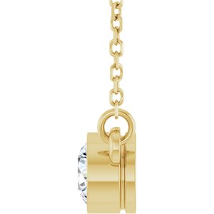 1/4 ct Diamond Bezel-Set Solitaire Birthstone Necklace