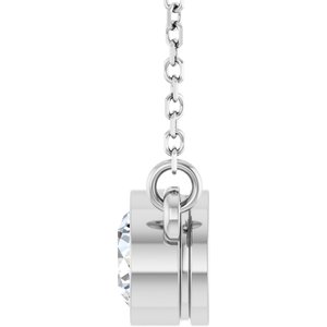 1/4 ct Diamond Bezel-Set Solitaire Birthstone Necklace