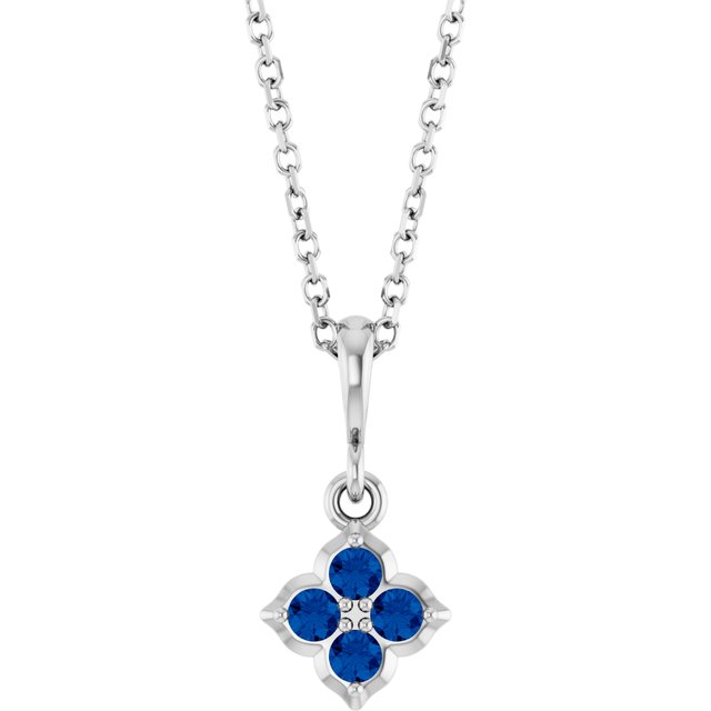 14k-white-lab-grown-blue-sapphire-16-18"-necklace