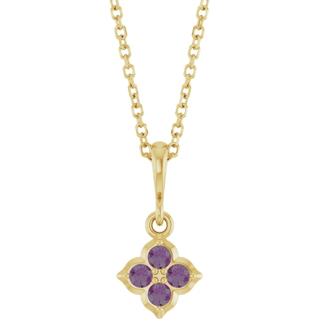 14k-yellow-lab-grown-alexandrite-16-18"-necklace