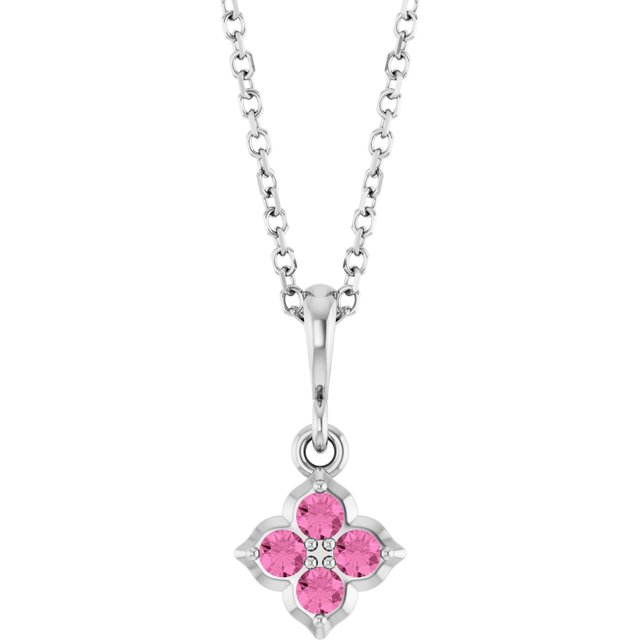 14k-white-lab-grown-pink-sapphire-16-18"-necklace