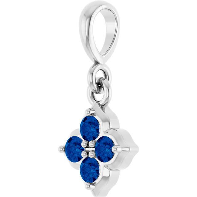 14k-white-lab-grown-blue-sapphire-pendant