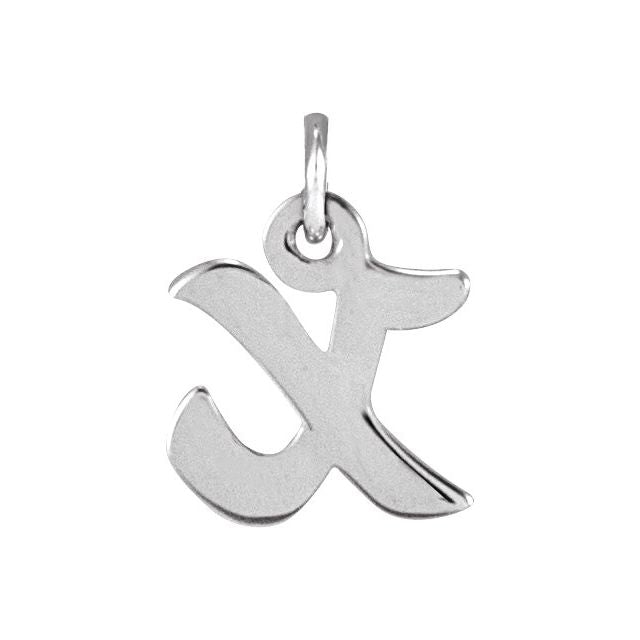 14k-white-gold-7.65-x-7.1-mm-initial-x,sterling-silver-7.65-x-7.1-mm-initial-x
