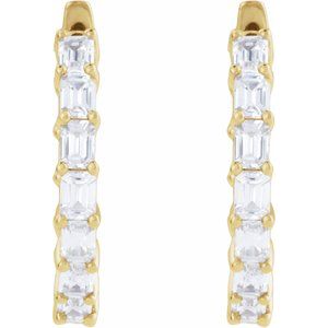 3 ct Diamond Inside-Outside Hoop Earrings