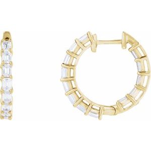 3 ct Diamond Inside-Outside Hoop Earrings
