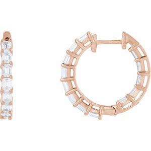 3 ct Diamond Inside-Outside Hoop Earrings