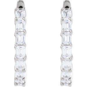 3 ct Diamond Inside-Outside Hoop Earrings