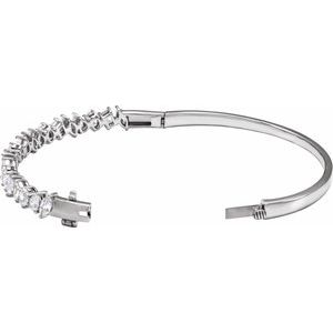 4 1/5 ct Lab-Grown Diamond Bangle Bracelet